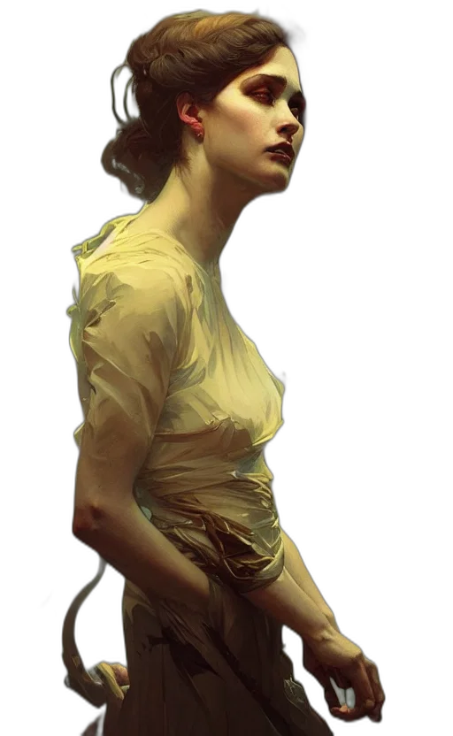 dress, staff, face, jacket transparent PNG cut-out