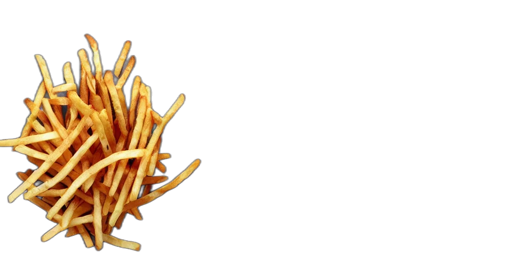food, crown, photorealistic, 3d render, house, made, french, fries transparent PNG cut-out