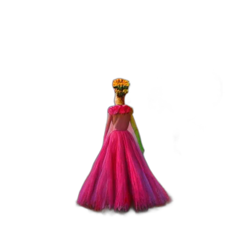 dress, crown, jewelry, staff, 3d render, concept art, giant, daisy transparent PNG cut-out