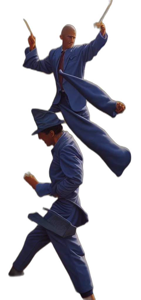 staff, hat, umbrella, jacket, concept art, 3d render, always, most transparent PNG cut-out