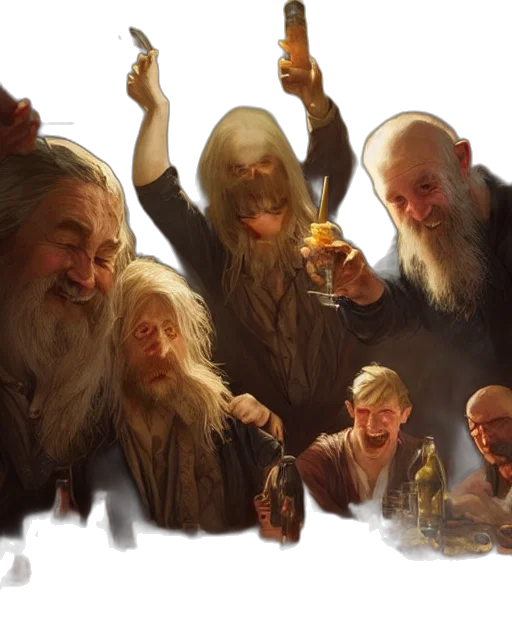 concept art, fantasy art, photorealistic, oil painting transparent PNG cut-out
