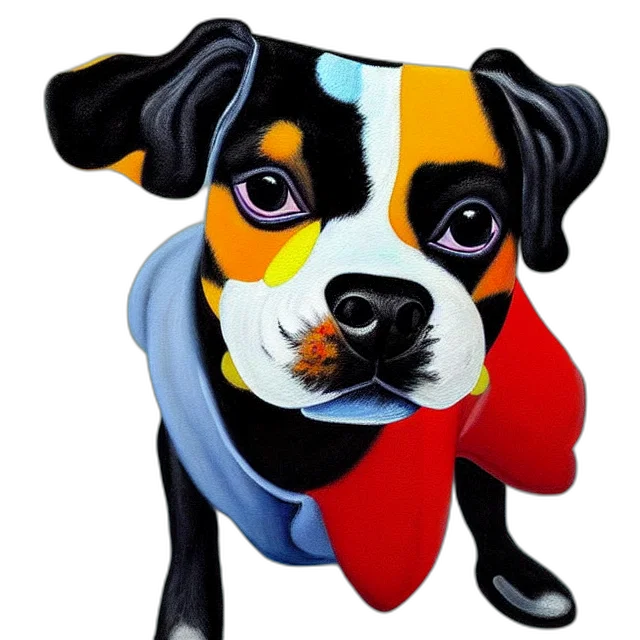 animal, photorealistic, oil painting, cartoon transparent PNG cut-out