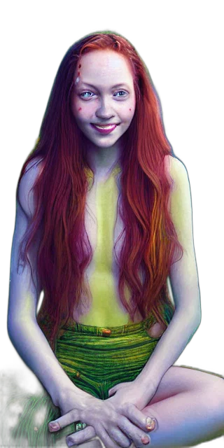 hair, dress, photorealistic, fantasy art, cartoon, concept art, neon, colorful transparent PNG cut-out