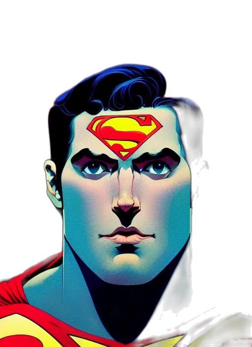 face, comic book art, concept art, photorealistic transparent PNG cut-out