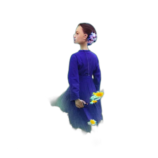 dress, staff, robot, flower transparent PNG cut-out