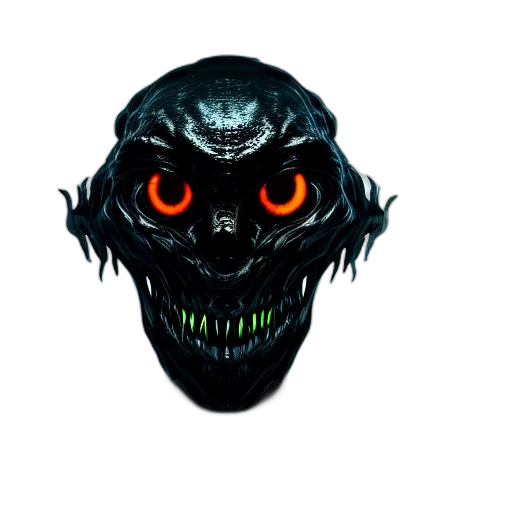 mask, creature, face, dragon, concept art, 3d render, pixel art, fantasy art transparent PNG cut-out