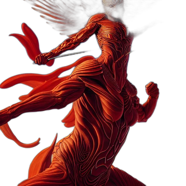 creature, dragon, concept art, comic book art, fantasy art, photorealistic, fire, red transparent PNG cut-out