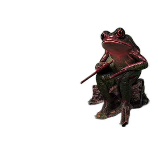 creature, animal, hat, staff, concept art, 3d render, photorealistic, pixel art transparent PNG cut-out