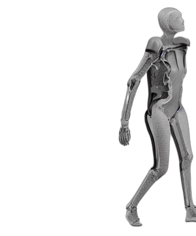 robot, 3d render, concept art, skin, exoskeleton, wearable, product, design transparent PNG cut-out