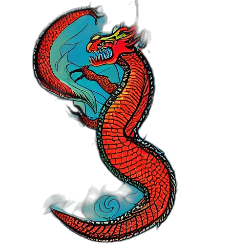 dragon, staff, pixel art, concept art transparent PNG cut-out