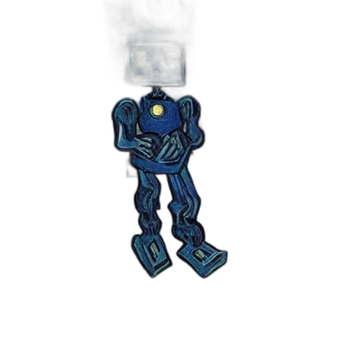 robot, staff, weapon, creature transparent PNG cut-out