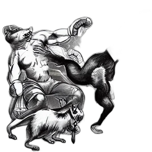animal, creature, furniture, concept art, fantasy art, comic book art, photorealistic, cats transparent PNG cut-out