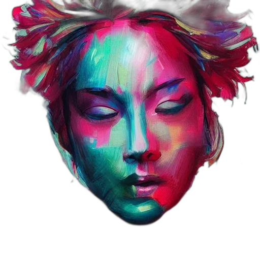 face, mask, crown, hair transparent PNG cut-out