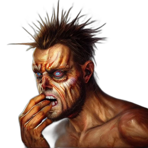 face, creature, mask, concept art transparent PNG cut-out