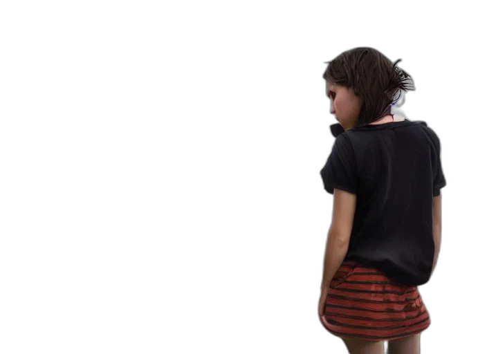dress, jacket, hair, 3d render transparent PNG cut-out