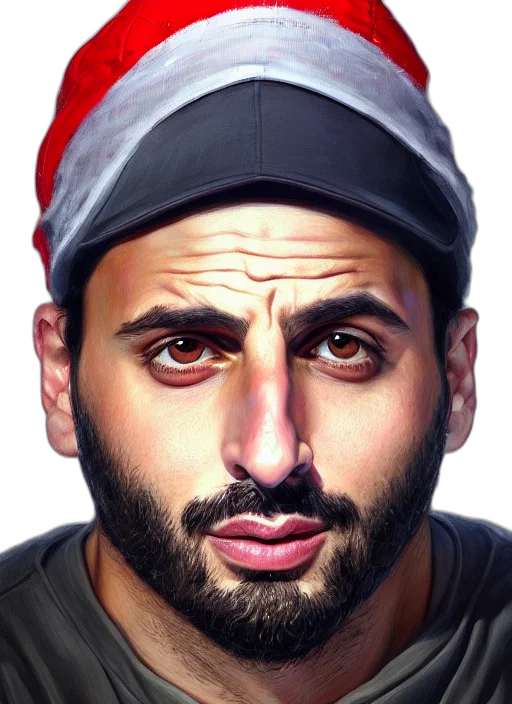 face, hat, photorealistic, cartoon, oil painting, fantasy art, ethan, klein transparent PNG cut-out
