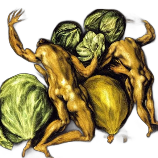 food, concept art, watercolor, photorealistic, wise, cabbages, falling, about transparent PNG cut-out