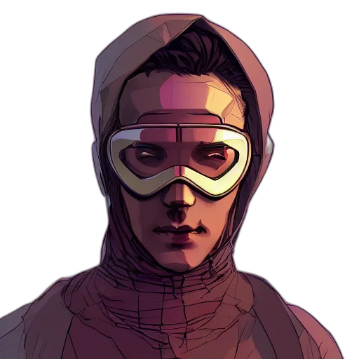 mask, face, jacket, robot transparent PNG cut-out