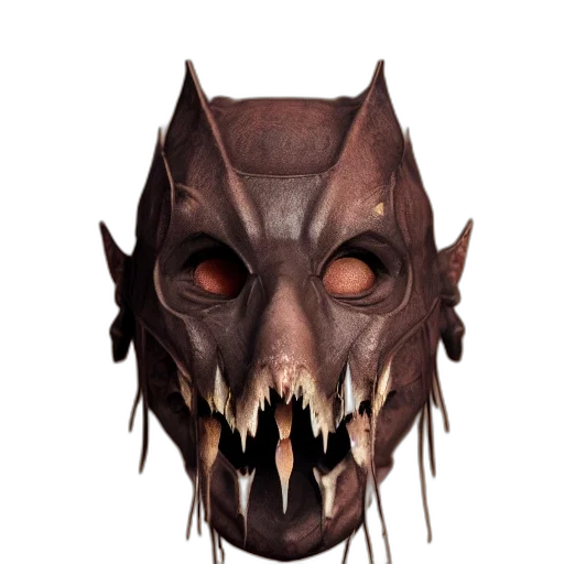 mask, face, creature, dragon, concept art, 3d render, fantasy art, photorealistic transparent PNG cut-out