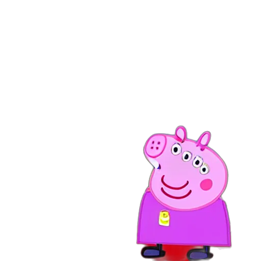 animal, creature, 3d render, cartoon, concept art, pixel art, peppa, pig transparent PNG cut-out