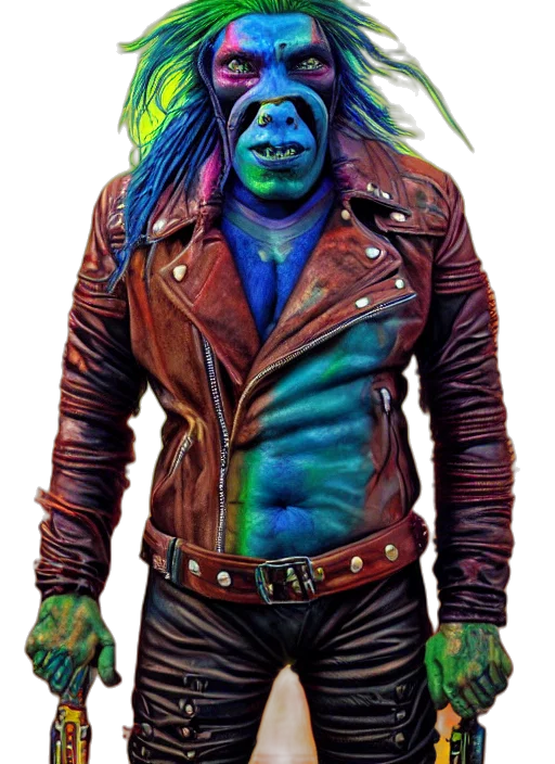 jacket, creature, staff, animal transparent PNG cut-out