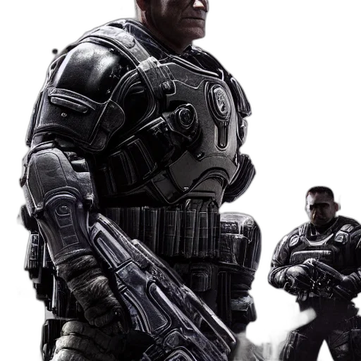 weapon, face, concept art, comic book art transparent PNG cut-out