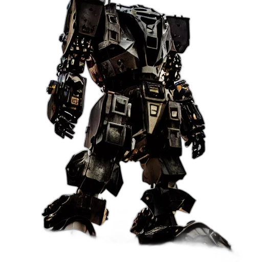 robot, animal, creature, weapon, concept art, 3d render, cyberpunk, pixel art transparent PNG cut-out