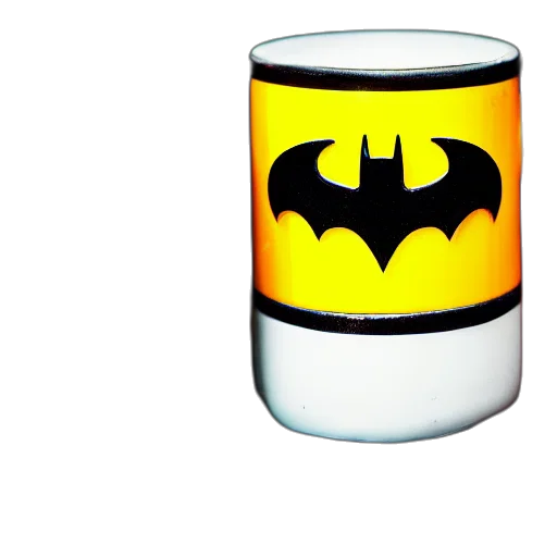 3d render, closeup, photorealistic, photograph, batman, style, tiki, mug transparent PNG cut-out