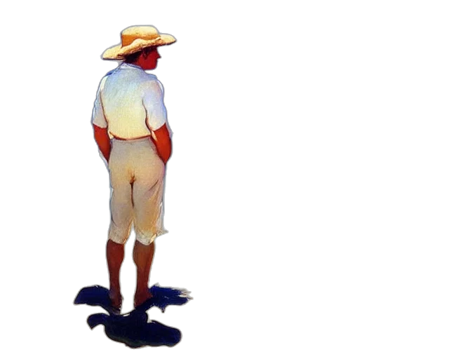 hat, staff, jacket, dress transparent PNG cut-out