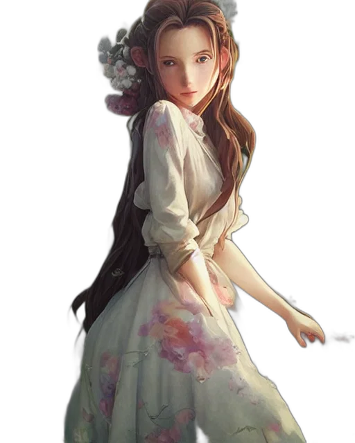 dress, face, staff, crown transparent PNG cut-out