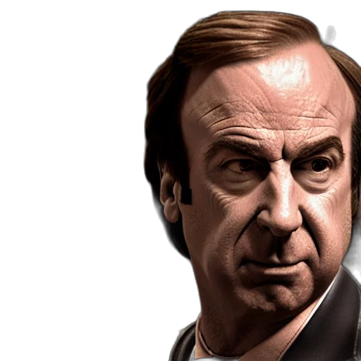 face, photorealistic, comic book art, concept art, cartoon, saul, goodman, rooster transparent PNG cut-out