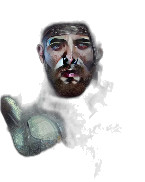 mask, face, robot, creature, concept art, photorealistic, fantasy art, comic book art transparent PNG cut-out