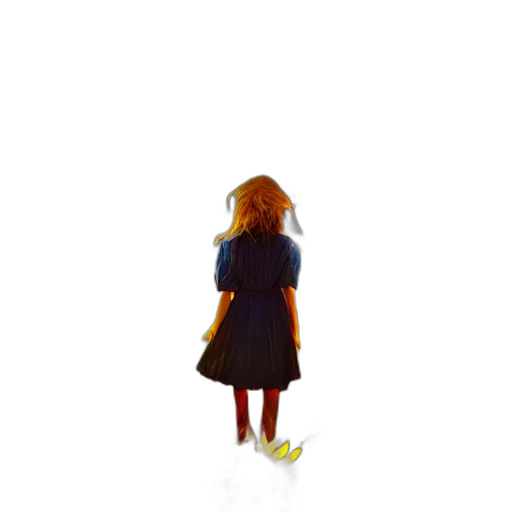 dress, jacket, creature, hat, pixel art, concept art, 3d render, watercolor transparent PNG cut-out