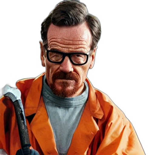 jacket, staff, face, animal, photorealistic, comic book art, bryan, cranston transparent PNG cut-out