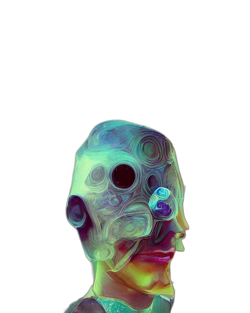 mask, face, robot, creature transparent PNG cut-out