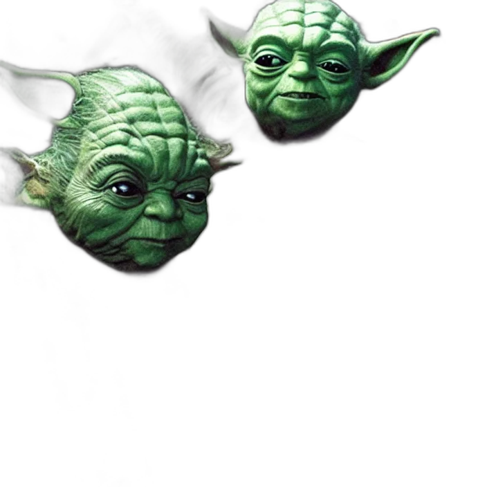 mask, face, staff, 3d render, concept art, photorealistic, outer space, green transparent PNG cut-out