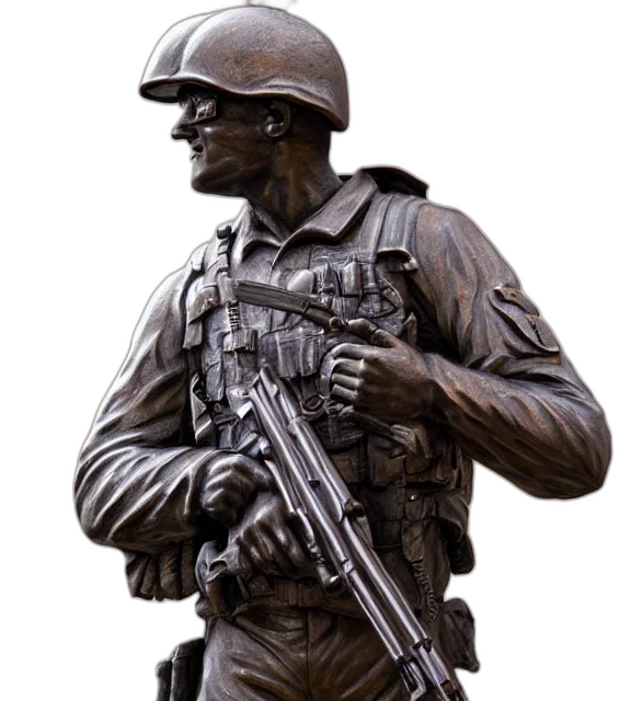 weapon, staff, face, jacket, 3d render, concept art, photorealistic, pixel art transparent PNG cut-out