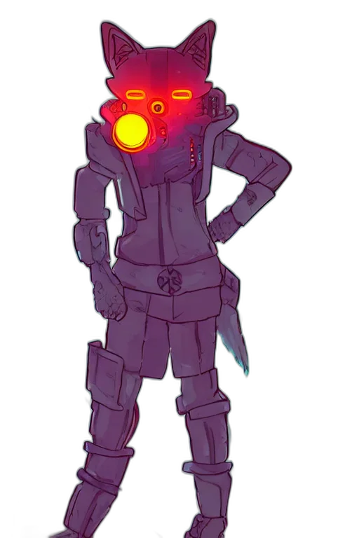 robot, mask, jacket, staff transparent PNG cut-out