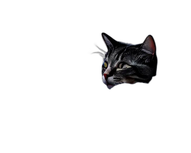 animal, face, creature, hat, pixel art, photorealistic, 3d render, cat transparent PNG cut-out