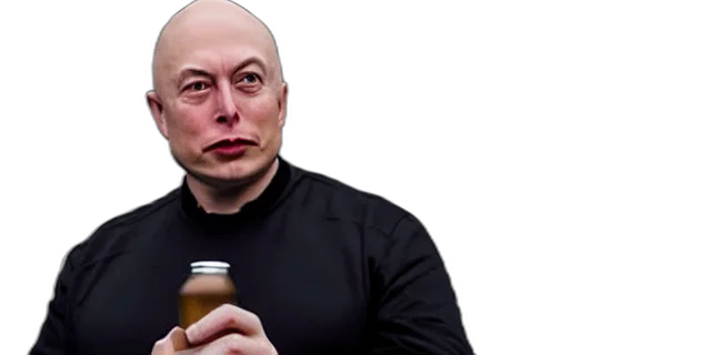 robot, face, bottle, creature, concept art, bald, elon, musk transparent PNG cut-out
