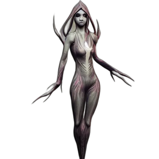 creature, dress, staff, concept art, fantasy art, comic book art, pixel art, dark transparent PNG cut-out