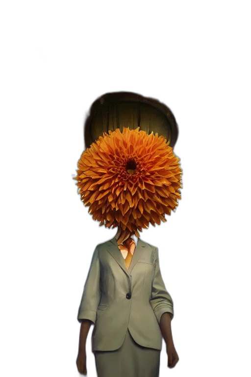 mask, hair, hat, staff, concept art, 3d render, photorealistic, cartoon transparent PNG cut-out