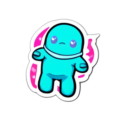 robot, staff, creature, pixel art transparent PNG cut-out