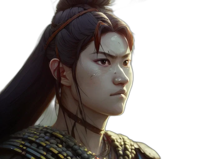 face, crown, sword, fantasy art, concept art, photorealistic, anime, golden transparent PNG cut-out