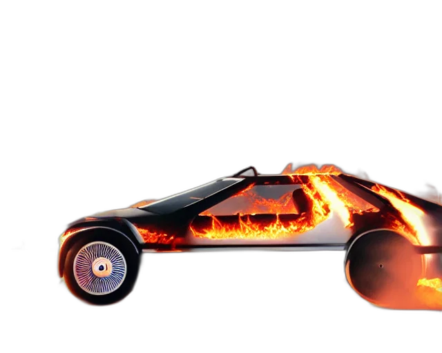 car, weapon, 3d render, concept art, photorealistic, fantasy art, fire, photograph transparent PNG cut-out
