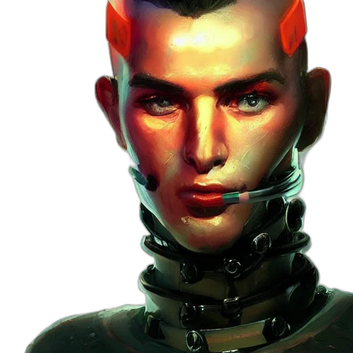 robot, face, mask, staff transparent PNG cut-out