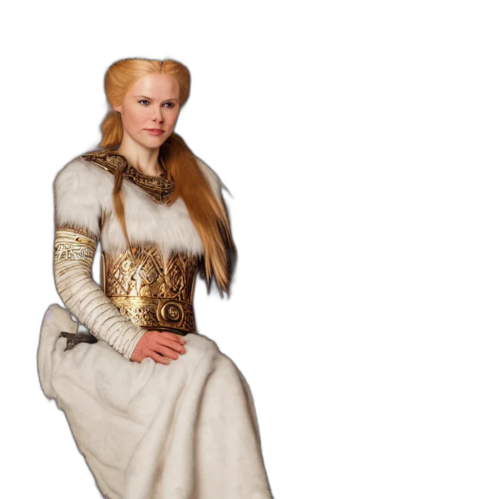 crown, dress, sword, fantasy art, 3d render, photorealistic, concept art, golden transparent PNG cut-out