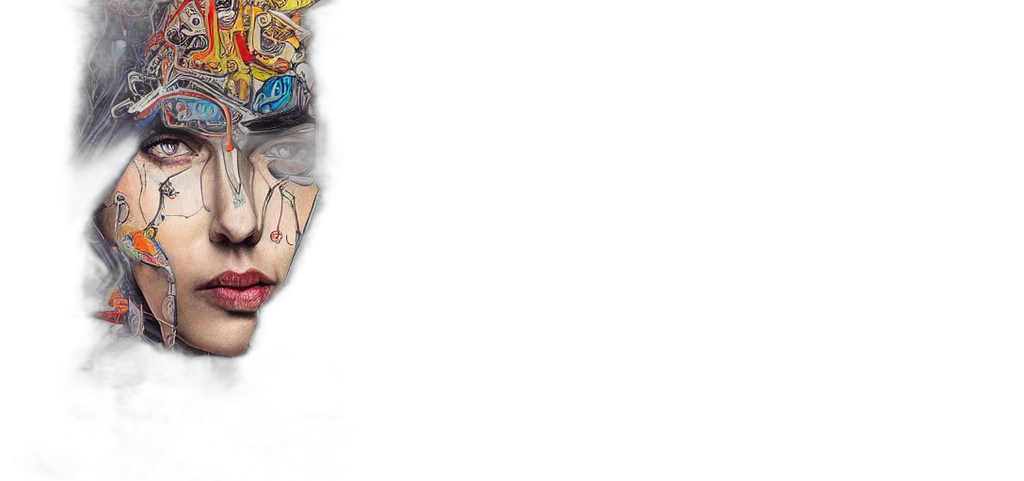 jewelry, face, mask, crown, photorealistic, fantasy art, 3d render, anime transparent PNG cut-out