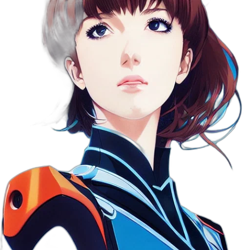 robot, face, jacket, staff transparent PNG cut-out