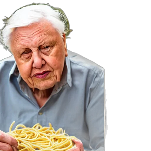 food, animal, creature, face, photorealistic, 3d render, david, attenborough transparent PNG cut-out